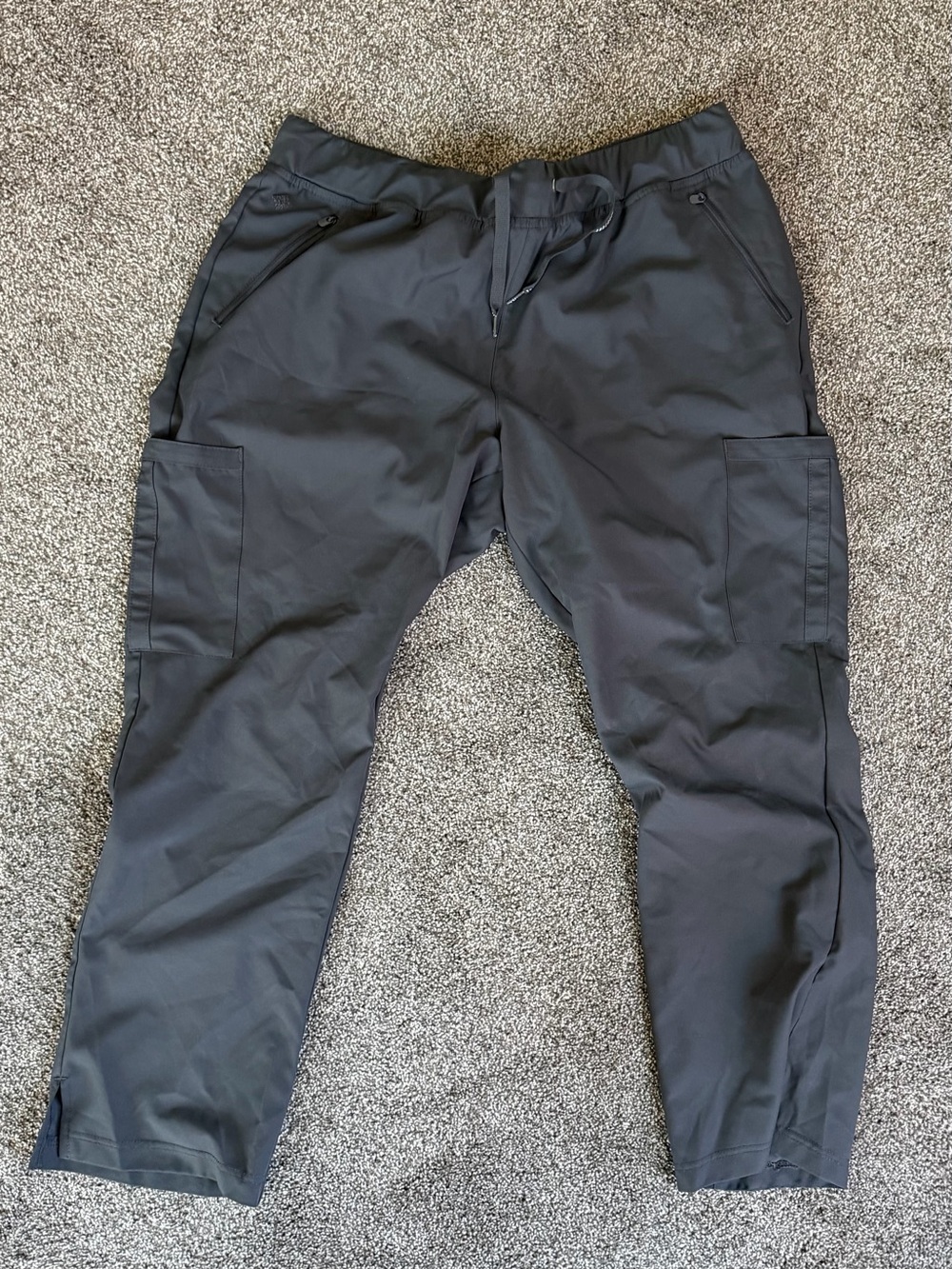 Med Couture Black Cargo Pants with Drawstring Waist